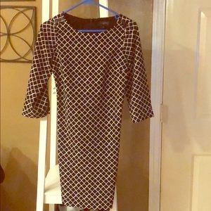 The Limited black and white sheath dress